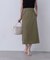 フラップデザイン麻調タイトスカート《S Size Line》