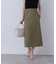 フラップデザイン麻調タイトスカート《S Size Line》