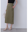 フラップデザイン麻調タイトスカート《S Size Line》