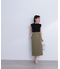 フラップデザイン麻調タイトスカート《S Size Line》