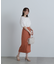 フラップデザイン麻調タイトスカート《S Size Line》