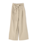 ベルト付きラップ風ワイドパンツ
