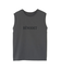 フロッキープリントノースリーブTシャツ