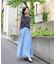 フロッキープリントノースリーブTシャツ