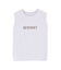 フロッキープリントノースリーブTシャツ