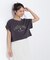 クロップドカレッジロゴTシャツ