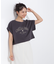 クロップドカレッジロゴTシャツ