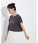 クロップドカレッジロゴTシャツ