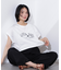 クロップドカレッジロゴTシャツ