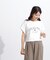 クロップドカレッジロゴTシャツ