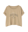 クロップドカレッジロゴTシャツ