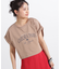 クロップドカレッジロゴTシャツ