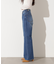 センタープレスフレアデニムパンツ