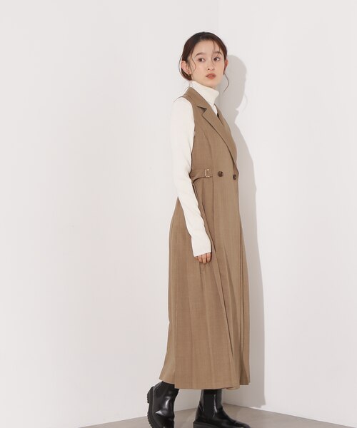 サイドプリーツテーラージャンスカ｜エヌドット ナチュラル