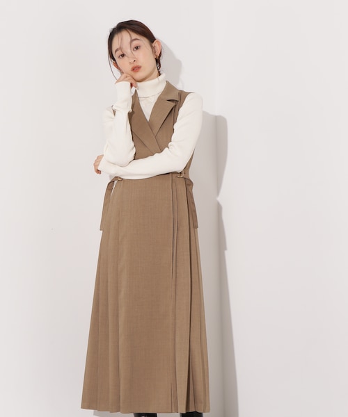 サイドプリーツテーラージャンスカ｜エヌドット ナチュラル