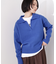開襟ボクシーニット
