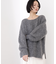 バックシャンボクシーニット