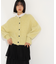 クルーネックフェザーカーディガン