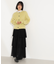 クルーネックフェザーカーディガン