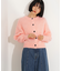 クルーネックフェザーカーディガン