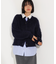 クルーネックフェザーカーディガン