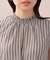 リップルストライプブラウス ノースリーブ
