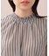 リップルストライプブラウス ノースリーブ