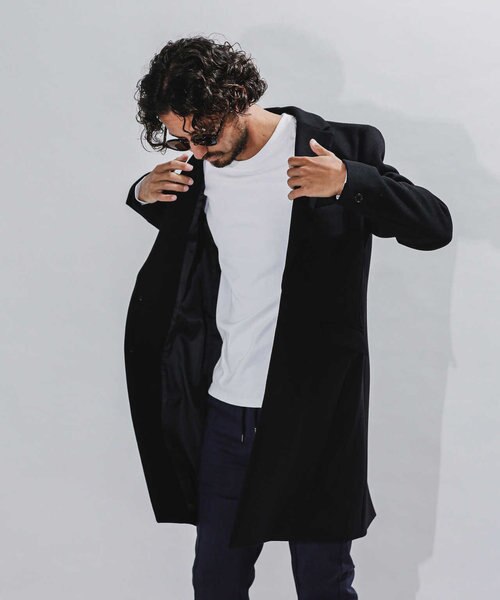 SUPER140'S メルトンチェスターコート｜ナノ・ユニバースの通販｜&mall