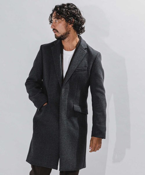 SUPER140'S メルトンチェスターコート｜ナノ・ユニバースの通販｜&mall