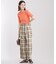 チェックワイドパンツ