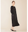 troisieme chaco／パワーショルダー ジャージーワンピース 長袖