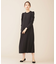 troisieme chaco／パワーショルダー ジャージーワンピース 長袖
