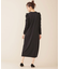 troisieme chaco／パワーショルダー ジャージーワンピース 長袖