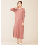 troisieme chaco／パワーショルダー ジャージーワンピース 長袖