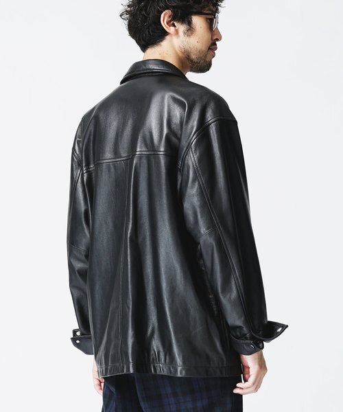 WONDER LIGHT LEATHER カーコート｜ナノ・ユニバースの通販｜&mall