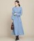 CIRCLE DENIM ギャザーデニムワンピース 長袖