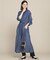 CIRCLE DENIM ギャザーデニムワンピース 長袖