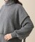 WEB限定／タートルポンチョニットセットアップワンピース 長袖