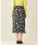 ハンドタッチプリントラッフルタイトスカート