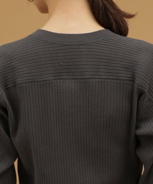 MEYAME オブロングネック 半袖 リブプルオーバー リブカットソー MEYAME／オブロングネックリブプルオーバー 長袖｜ナノ