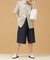シルクブレンドバミューダパンツ