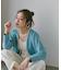 LB.04／WEB限定 パール付ライトスポンディッシュポケットカーデ