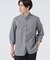 LB.03／｢ICE FLOW LINEN｣バンドカラーシャツ 7分袖