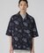 LB.03／ダークボタニカルプリント ハーフスリーブ シャツ