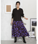 キュプラコットン サークルプリントギャザースカート(セットアップ可)