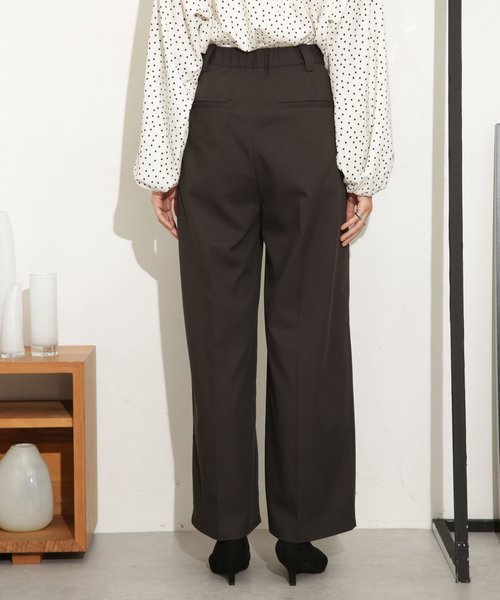 2タックツイルワイドパンツ