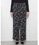 ドローイングフラワープリントワイドパンツ