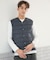 TAION／V-NECK BUTTON DOWN VEST