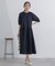 プリーツ切替シャツワンピース