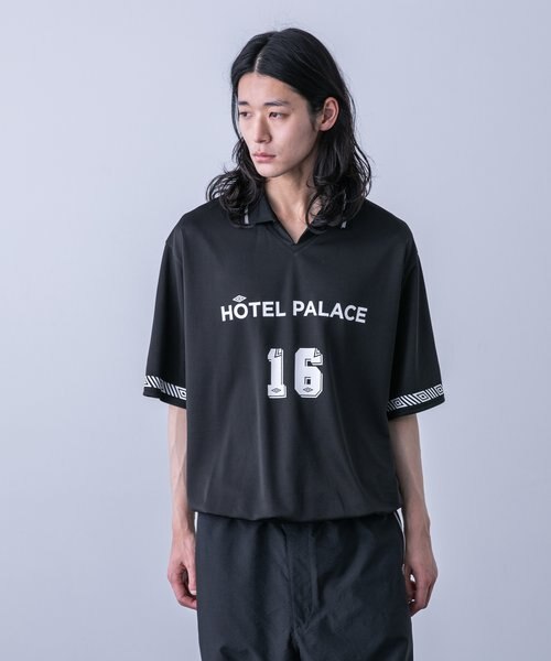 HOTEL PALACE×UMBRO 黒 長袖ポロシャツ ホテルパレス HOTEL PALACE×UMBRO 黒 長袖ポロシャツ ホテルパレス - メルカリ